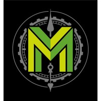 the m logo on a black background