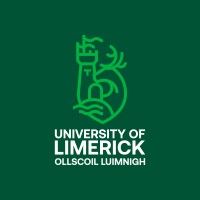 the university of limerick logo on a green background