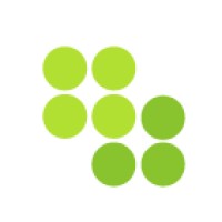 a group of green circles on a white background